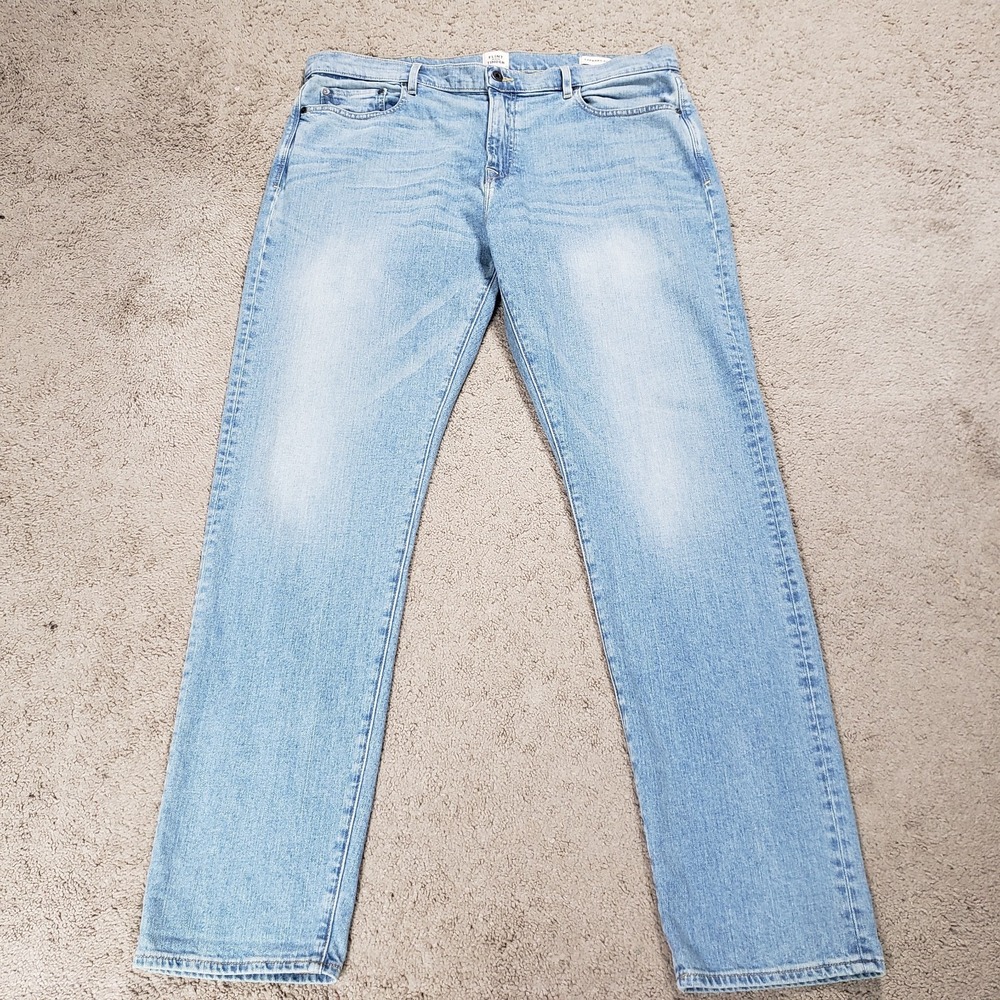 Flint and Tinder Jeans Men 38x34 (40x34) Tapered Fit Light Wash Stretch Denim